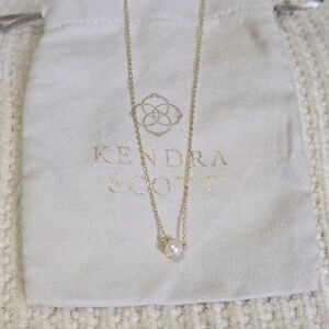 Kendra Scott Ashton Gold Pearl Pendant Necklace